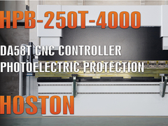 Hoston CNC Press Brake HPB-250T-4000 με DA58T CNC ελεγκτή (2D λειτουργία προγραμματισμού)